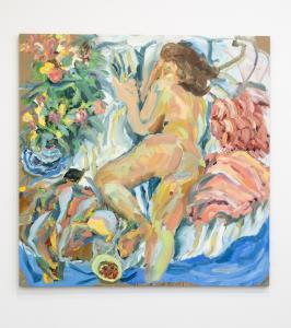 Sophie Westerlind, Spring, 2020, olio su tela, 120 x 120 cm